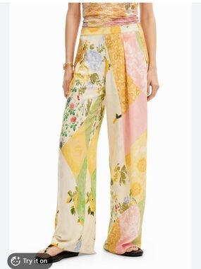 Desigual patchwork palazzo pants bottoms